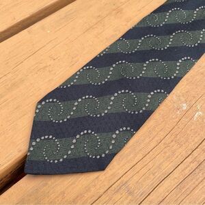 Armani Men's Green Black Geometric Silk Neck Tie $195‎